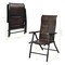 Outdoor Folding Rattan Patio Chair with Steel Frame and Adjustable Backrest